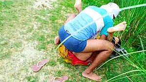 Desi bhabhi's beautiful jungle sex unleashes cute hot passion outdoors