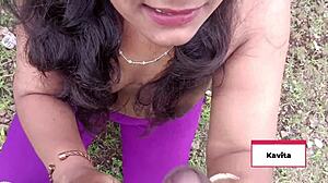 kavita desi indian couple forest fuck kissing small cock