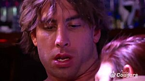 mischa brooks strips then gets her perfect pussy fucked hard on stage by horny crowd