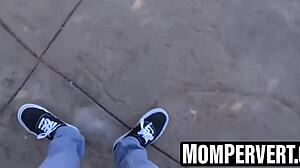 Stepson, suck mommy's tits then bend me over for hard doggystyle pounding on that big cock!