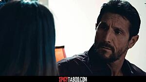 stepuncle's taboo threesome with stepmom and stepdaughter exposed