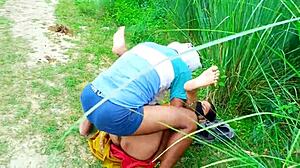 Desi bhabhi's beautiful jungle sex unleashes cute hot passion outdoors