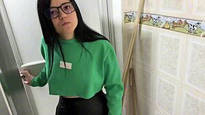 Petite Colombian Step-Cousin Estefani Bends For Deep Anal Therapy