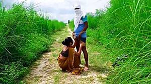 Desi bhabhi's beautiful jungle sex unleashes cute hot passion outdoors