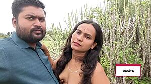 kavita desi indian couple forest fuck kissing small cock