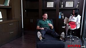 Psychologist Milf Squirts Wild In Fishnet Cowgirl Ride