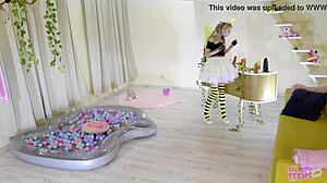 Bonnie Dolce Bound in Suspension Bondage for Slutty Blowjob Trailer