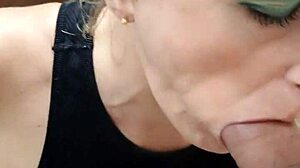 german milf prostitute sandra deepthroats cock and swallows cum