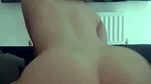 Slutty British Girlfriend's Horny Webcam Dildo Solo Tease