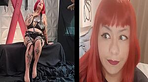 dj brisa's big lesbian pussy lips spread wide in bisexual close-up pussy licking action