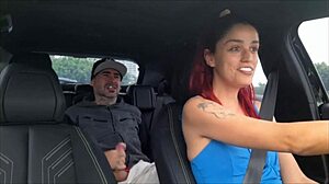 app driver rides pantyless flashing hard cocks publicly