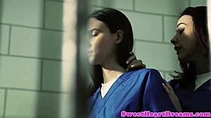 wanna see les inmates licking pussy and tribbing hard in prison cells?
