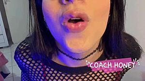 She Couldn't Resist the Macho Guy Laying Her Floor in JOI CEI Game