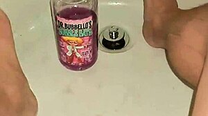 Rando's Nude Bath Teases Feet And Toes!