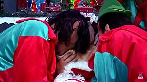 Daphne Rosen takes hung guys' Christmas double penetration