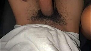 Sexy latina rides monster big black cock car creampie