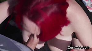 wanna see this feisty kitten suck jizm from cocks before facial blast?