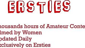 german tattooed babe in heels fingers shaved pussy and clit solo