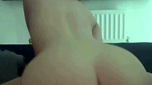 Slutty British Girlfriend's Horny Webcam Dildo Solo Tease