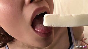 일본 18+ 십대 페티시 캐스팅 불알 핥고 괴물 자지 빨아 삼킴 무센 POV