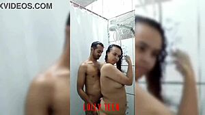 shower fun turns into bent over pov blowjob delight