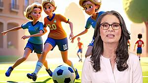 French Mom Plays Foot Soccer With Stepson