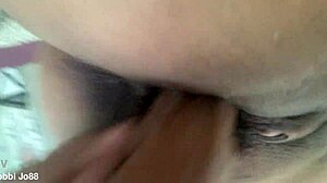 Creamy Wet Shaved Pussy Cums Hard on Dildo Close-Up!