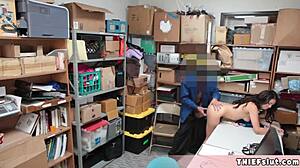 😍 extra cute taylor caught stealing now fucked hard doggystyle in backroom! 🔥