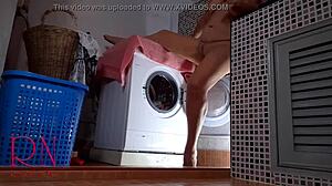 adorable fat housewife maid dominated fucked hard in washing machine