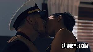 Asian Widow Begs Stepson to Fuck Her in Stepdad's Military Uniform