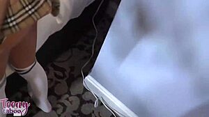 doesn't horny petite penelope woods look perfect creampied by seth after babysitting?