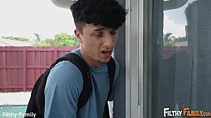 i spied on stepmom's bisexual creampie with blonde milf