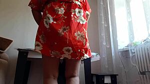 GF'S MOM STRAPON FUCKS ME LOUD WHILE SHE SHOPS!