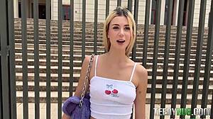 Petite Spanish Blonde Angelique Lapiedra Craves American Cock Pov