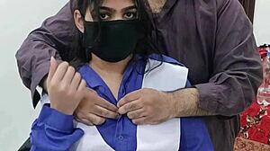 Pakistani Schoolgirl Surrenders to Stepfather's First Forbidden Thrust