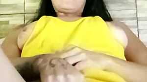 Venezuelan Babe's Big Hairy Pussy Dripping Wet From Vibrator Orgasm