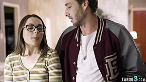 yo, that perv grabs timid teen reporter Aften Opal for rough taboo fuck