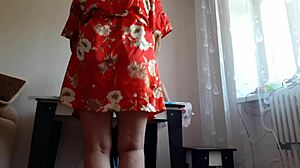 GF'S MOM STRAPON FUCKS ME LOUD WHILE SHE SHOPS!