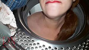 adorable fat housewife maid dominated fucked hard in washing machine
