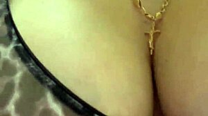 Slut Stepmom Flashes Big Milky Tits in Shower Masturbation