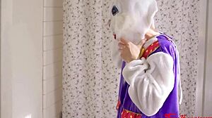 stepmom and stepdaughter tricked into easter stepson threesome fuck?