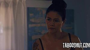 Asian Widow Begs Stepson to Fuck Her in Stepdad's Military Uniform