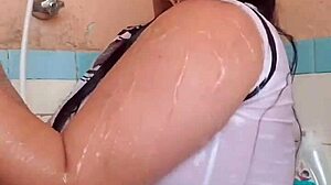 he loves watching my wet arm in the bath bra on part two