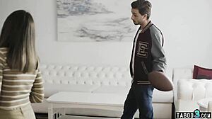 yo, that perv grabs timid teen reporter Aften Opal for rough taboo fuck