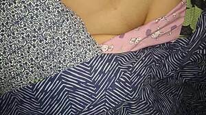 uncle's wife sent shaved big tits nudes next room!!