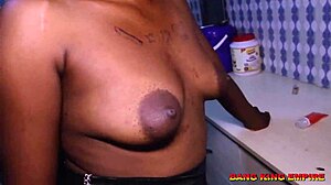 I caught my African Latina wife masturbating with dildo in her room