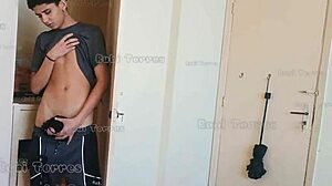 i caught stepbro sniffing my panties and punished him with my pussy