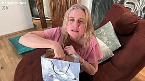 She pulls out her love toy for private dildo POV prolapse play in homemade video