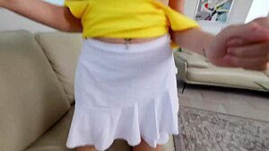 Daddy Barebacks Petite Stepdaughter's Tight Holes Pov