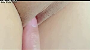 virgin wife lets grope shaved pussy closeup christmas lick
